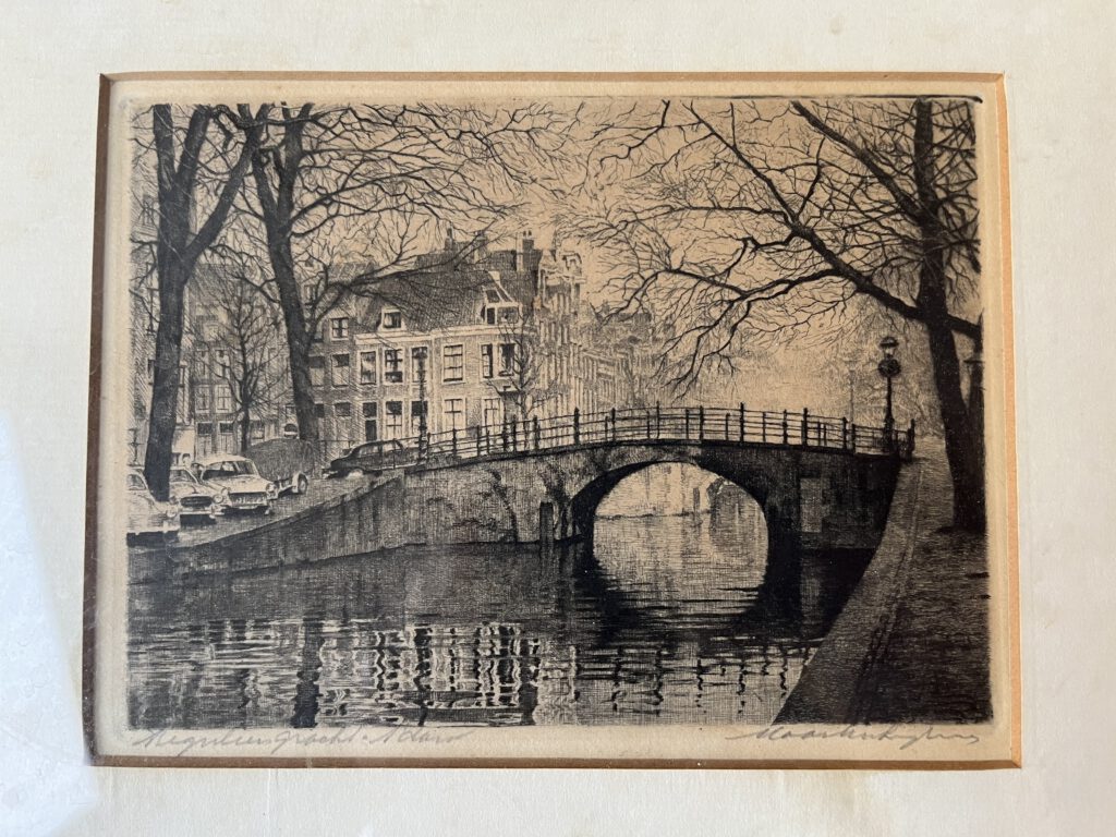Tekening Amsterdamse gracht